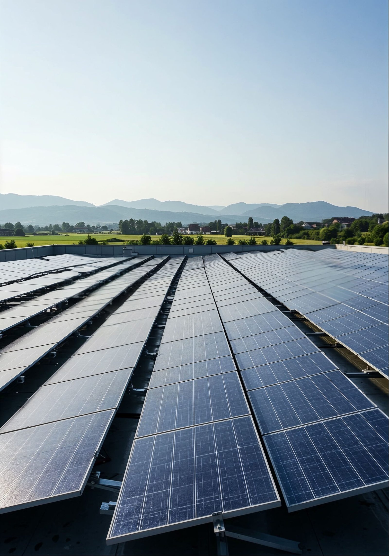 solar panels rooftop generating clean renewable energy (1)