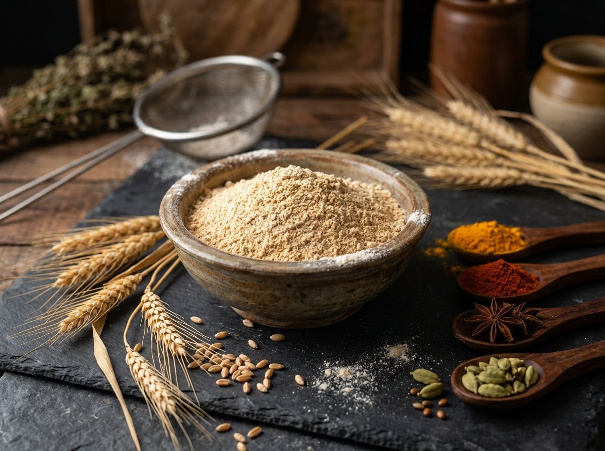 fresh chakki atta and authentic indian spices